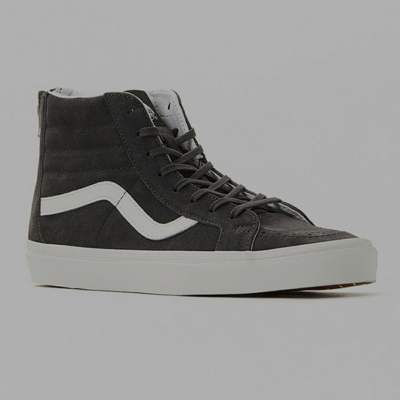 Vans Shoes - GUC Vans Sk8-Hi Suede Raven/Blanc de Blanc